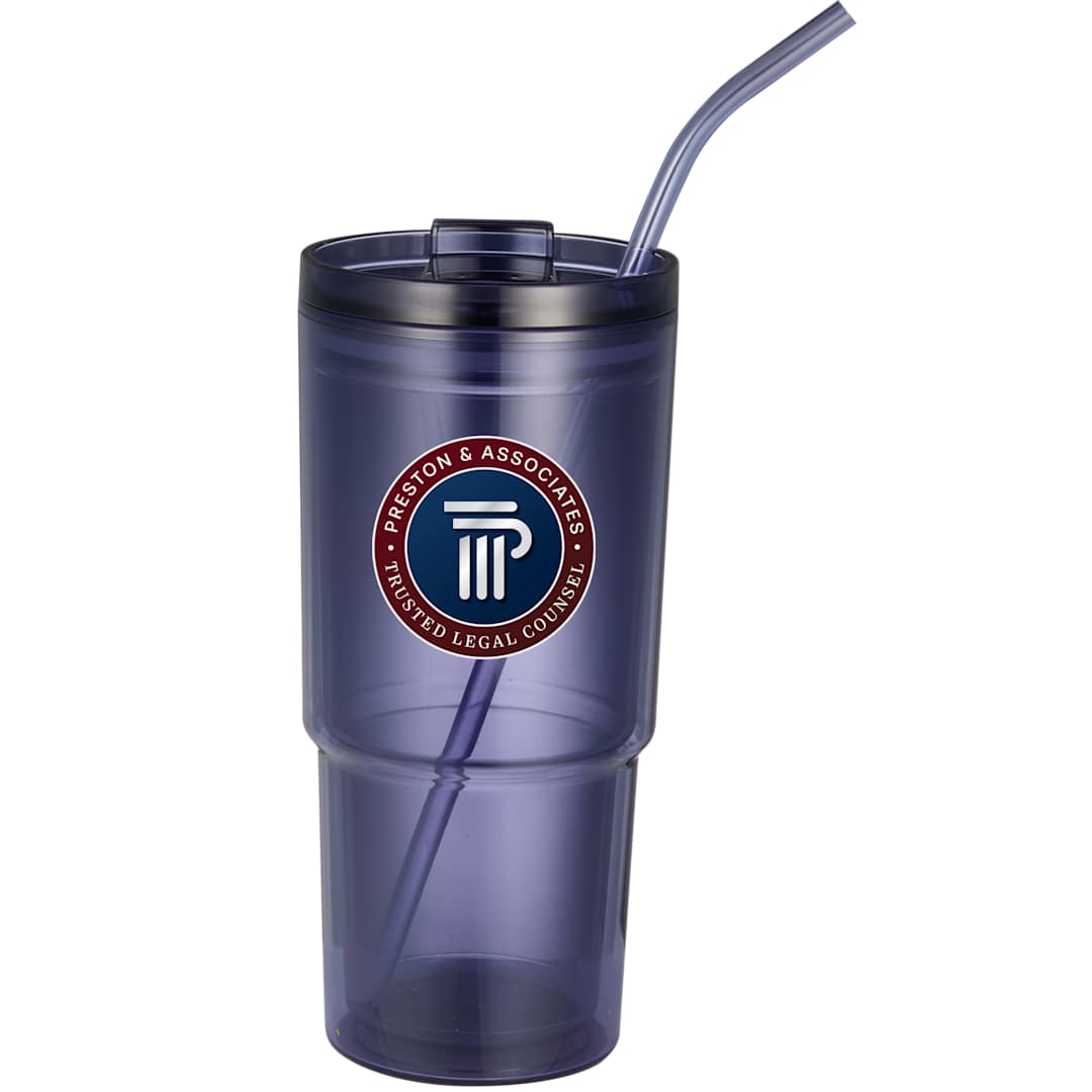 Front View of Purple Mia Recycled Acrylic Tumbler 24oz