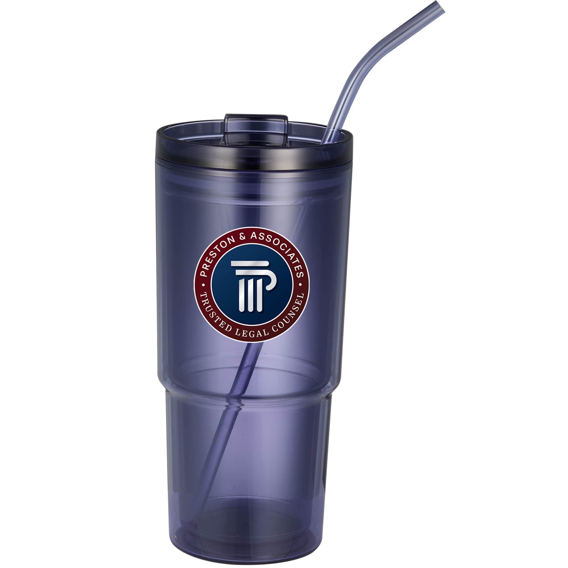Front View of Purple Mia Recycled Acrylic Tumbler 24oz