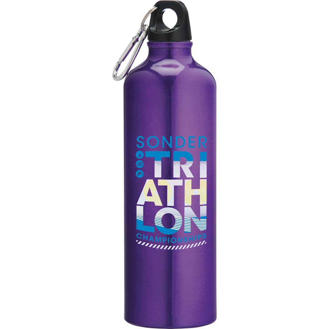 Front View of Purple Pacific 26oz Aluminum Sports Bottle