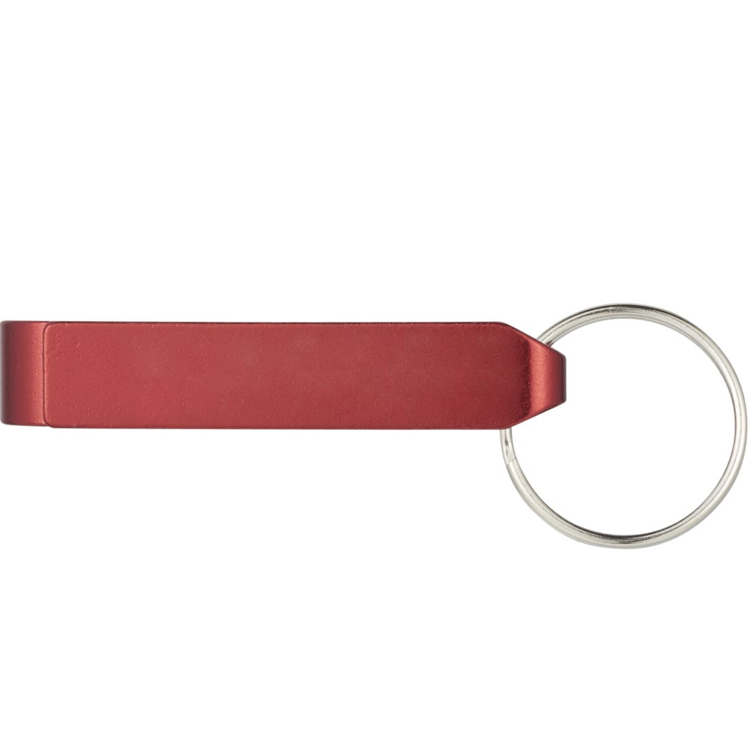 Front View of Red Aluminum Bottle / Can Opener plain