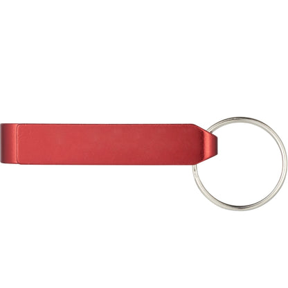 Front View of Red Aluminum Bottle / Can Opener plain