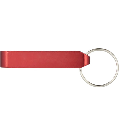 Front View of Red Aluminum Bottle / Can Opener plain