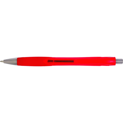 Front View of Red Carlow Recycled Gel Pen