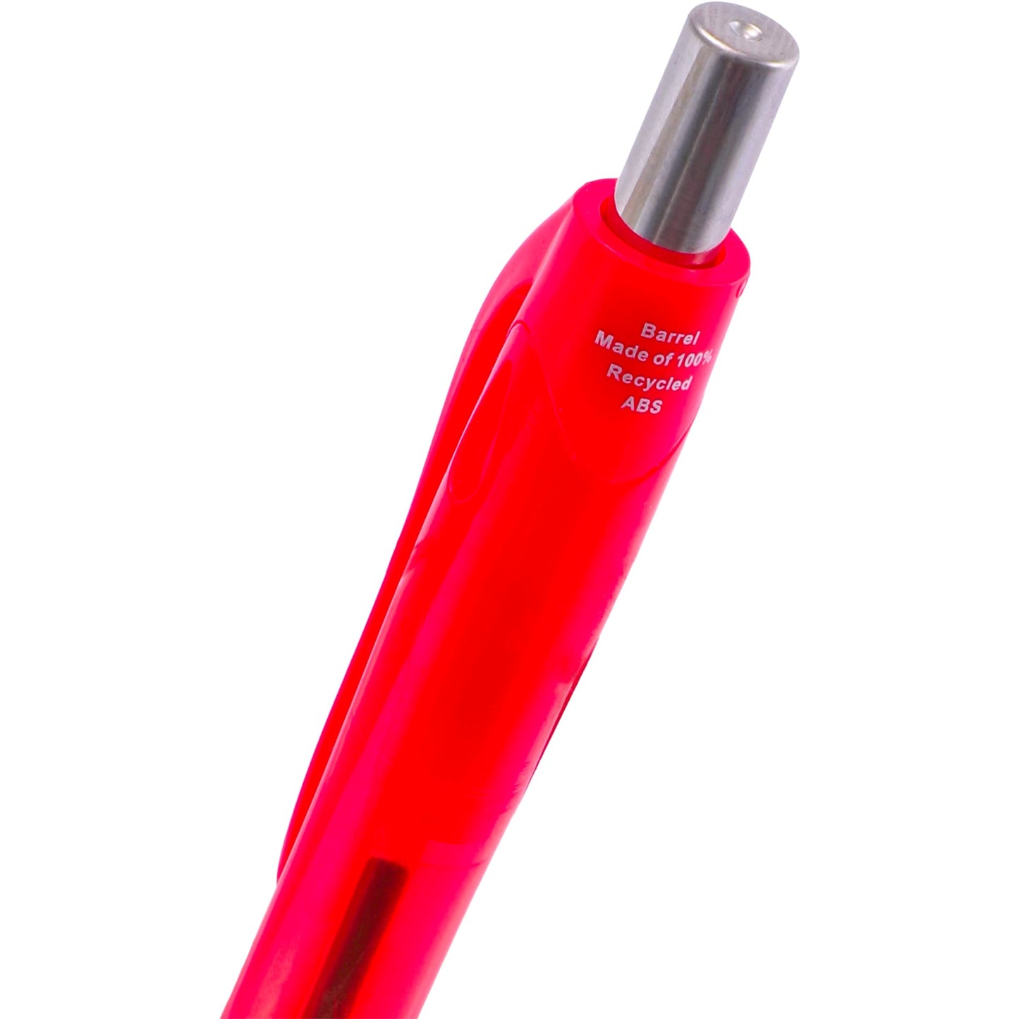 Front View of Red Carlow Recycled Gel Pen