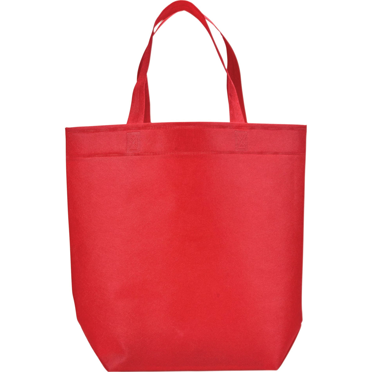 Front View of Red Challenger Non-Woven Shopper Tote plain