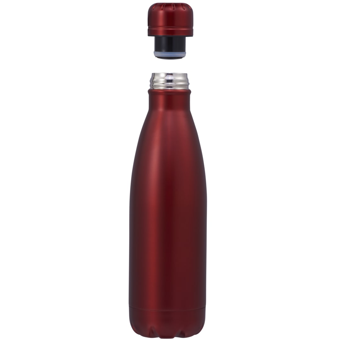 Front View of Red Copper Vacuum Insulated Bottle 17oz plain