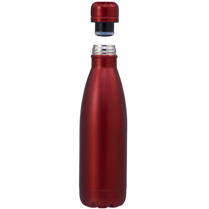 Front View of Red Copper Vacuum Insulated Bottle 17oz plain