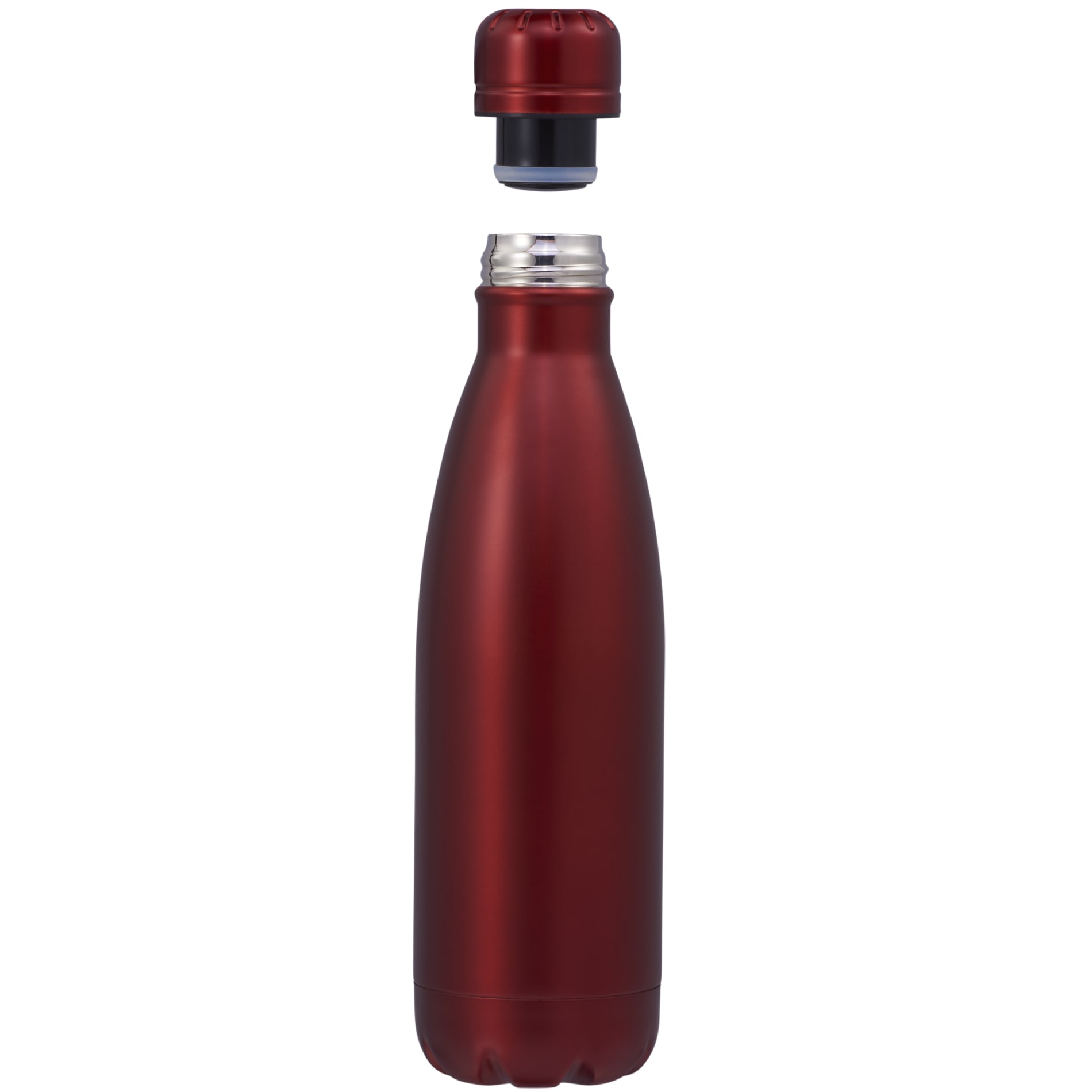 Front View of Red Copper Vacuum Insulated Bottle 17oz plain