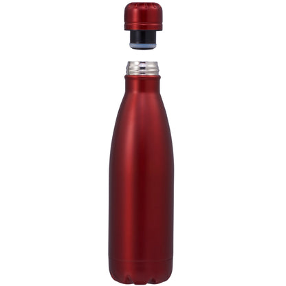 Front View of Red Copper Vacuum Insulated Bottle 17oz plain