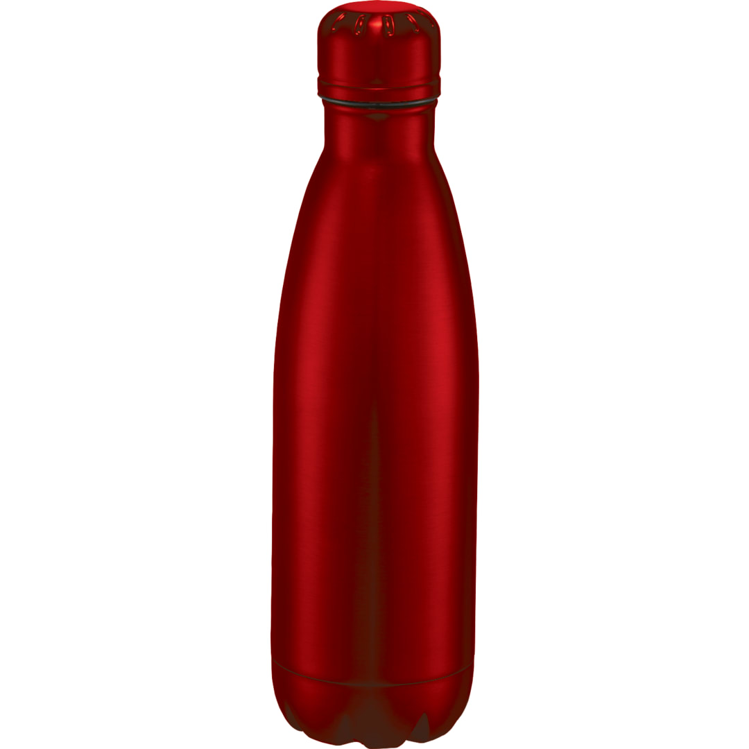 Front View of Red Copper Vacuum Insulated Bottle 17oz plain