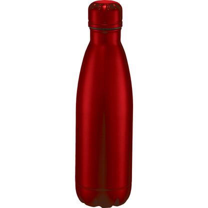 Front View of Red Copper Vacuum Insulated Bottle 17oz plain