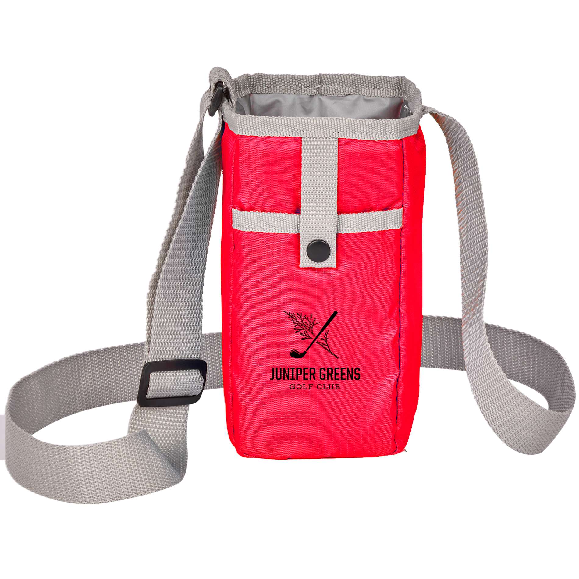 Front View of Red Insulated Bottle Sling