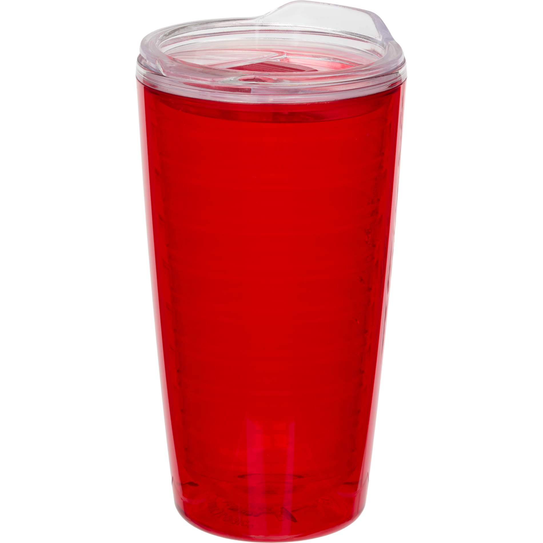 Front View of Red Lakeside Double Wall Tumbler 16 oz plain