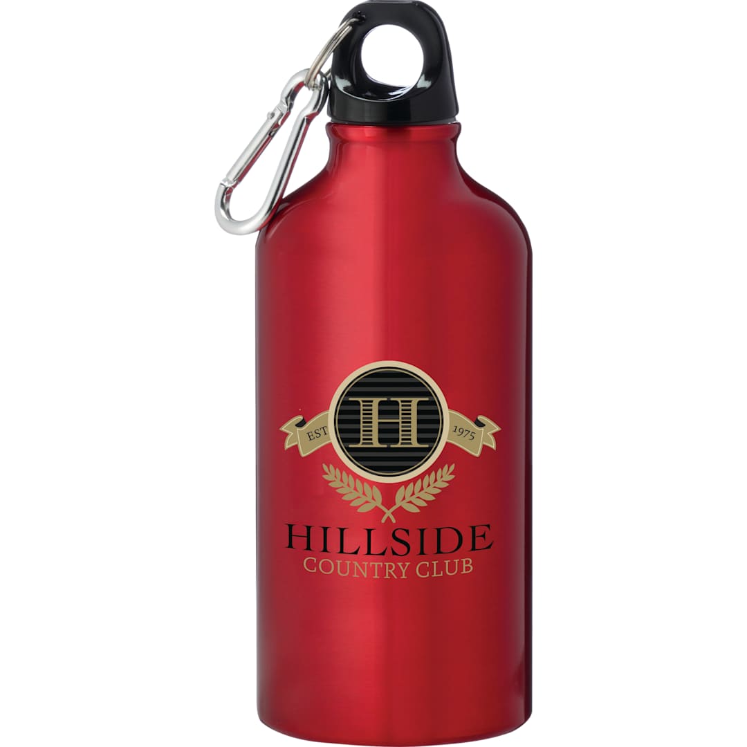 Front View of Red Li'l Shorty 17oz Aluminum Sports Bottle