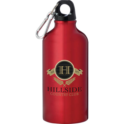 Front View of Red Li'l Shorty 17oz Aluminum Sports Bottle
