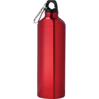 Front View of Red Pacific 26oz Aluminum Sports Bottle plain
