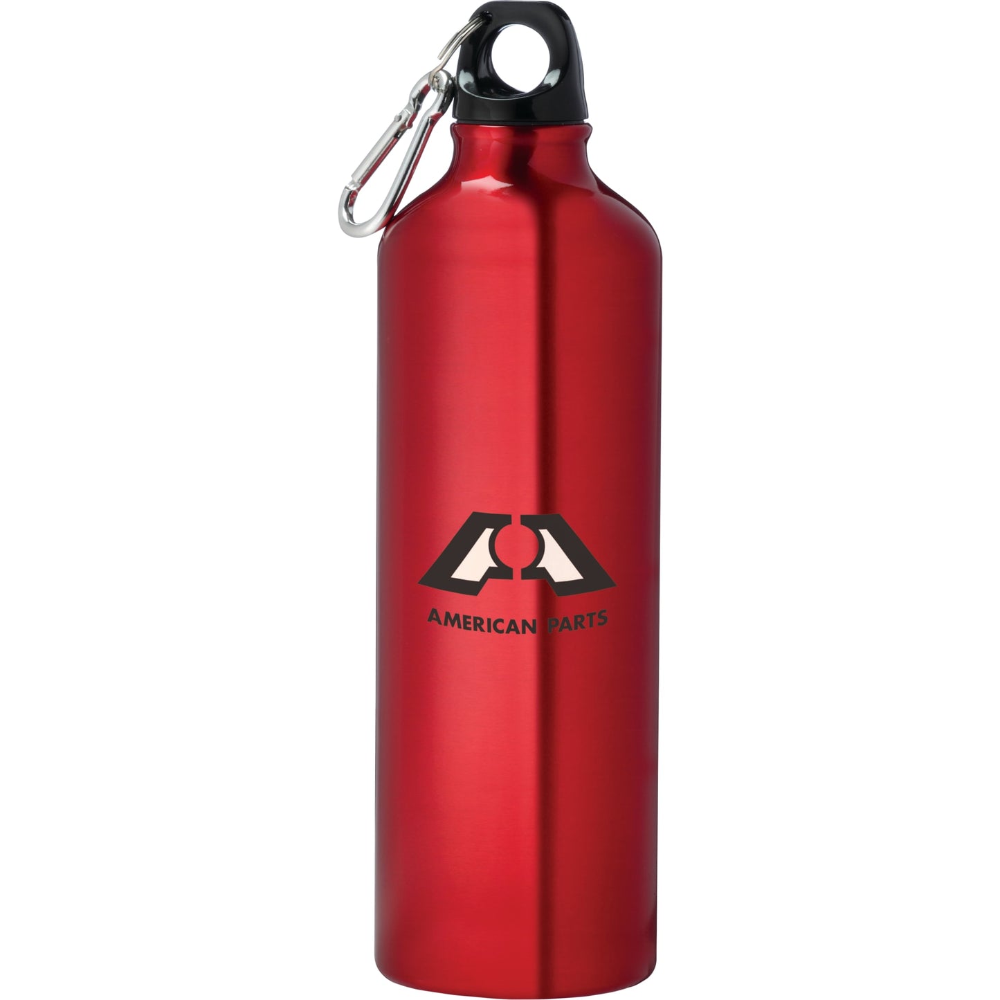 Front View of Red Pacific 26oz Aluminum Sports Bottle