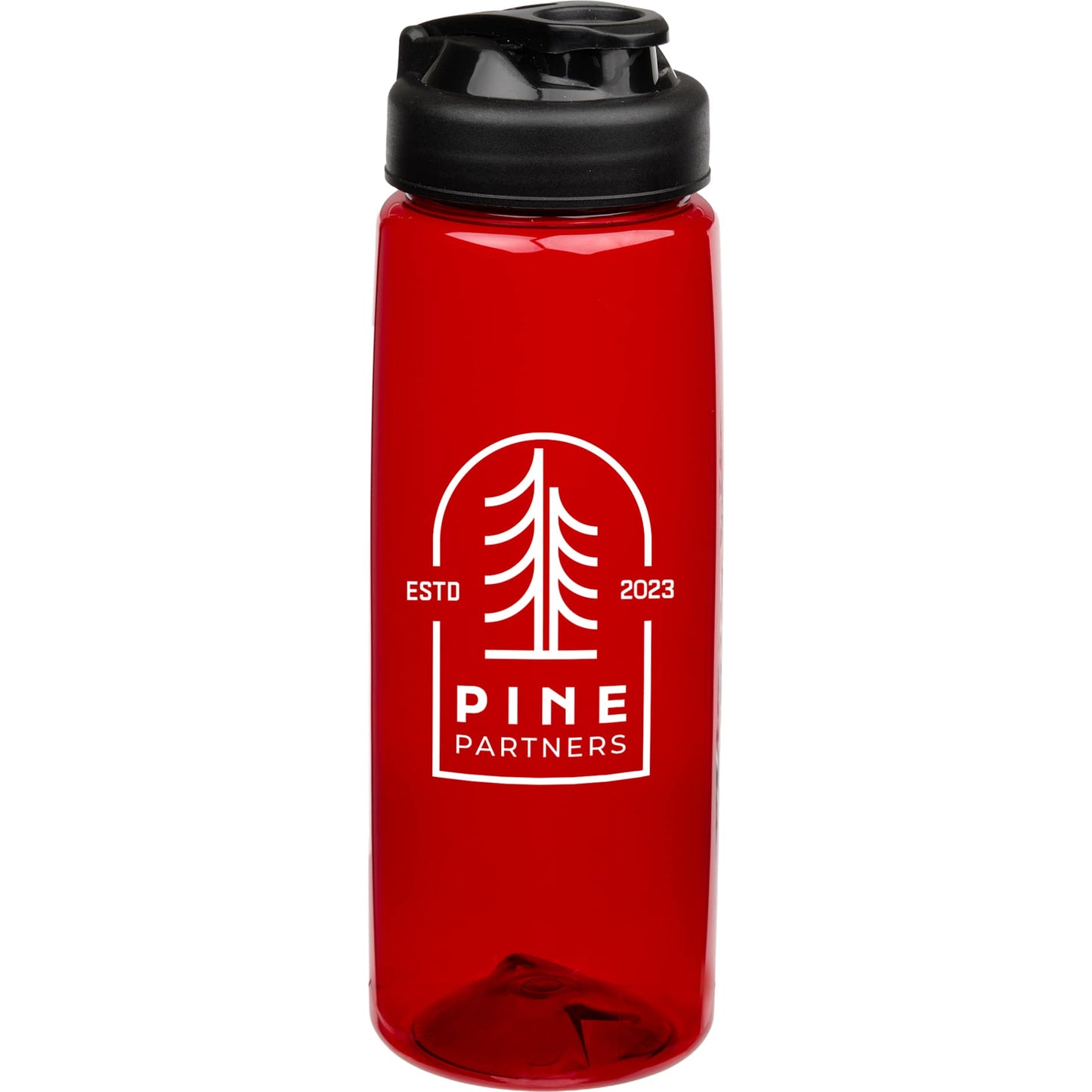Front View of Red Surf Bottle w/ Sip-n-Go Lid 26 oz