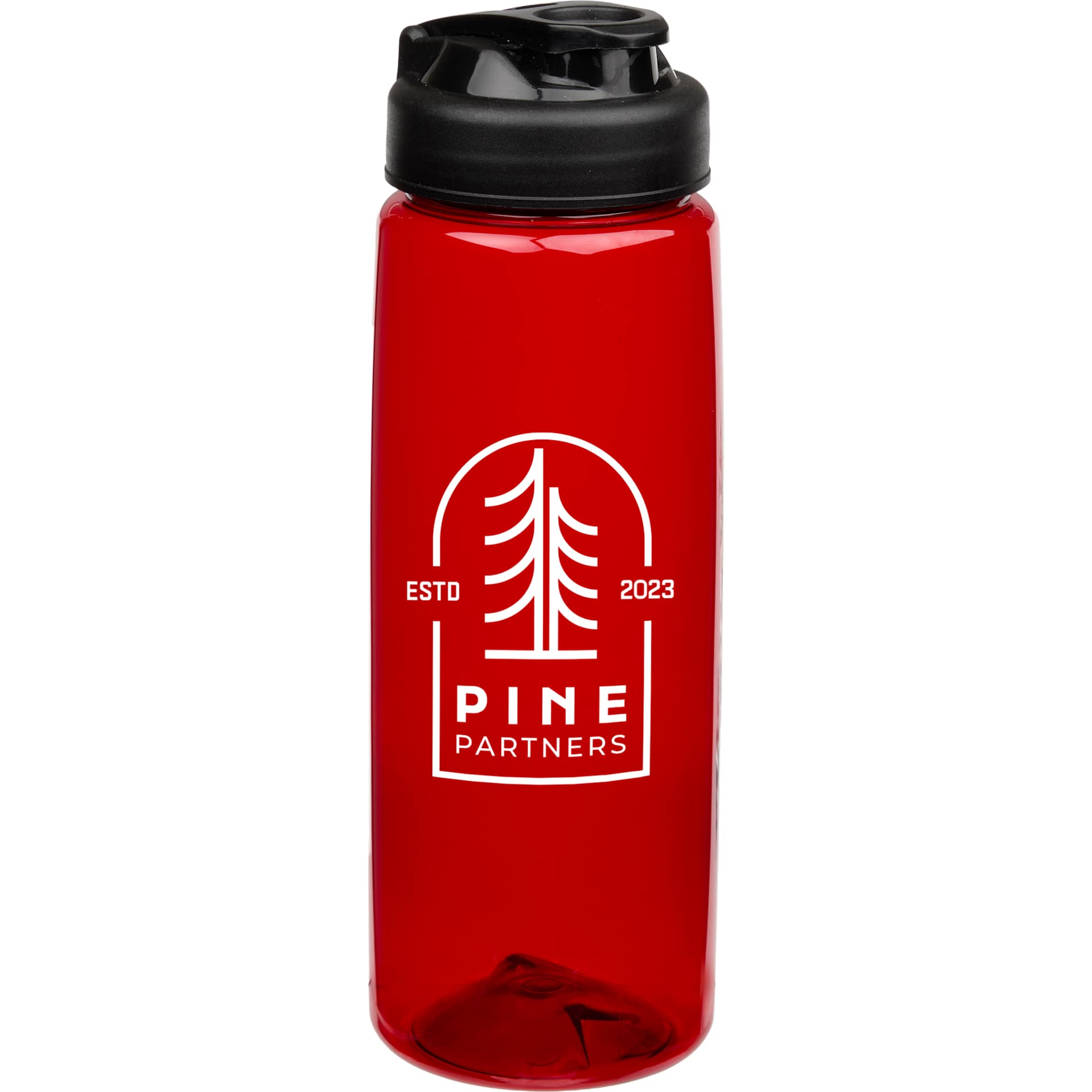 Front View of Red Surf Bottle w/ Sip-n-Go Lid 26 oz