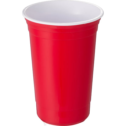 Front View of Red The Varsity Double Wall Tumbler 16 oz. plain