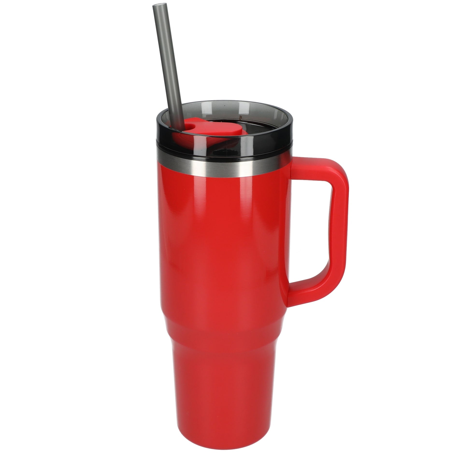 Front View of Red Thor 40oz Straw Tumbler plain