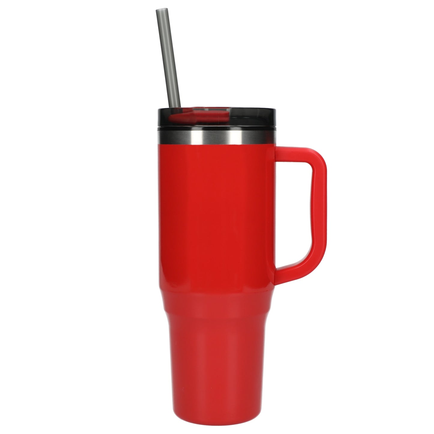 Front View of Red Thor 40oz Straw Tumbler plain