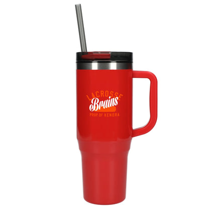 Front View of Red Thor 40oz Straw Tumbler