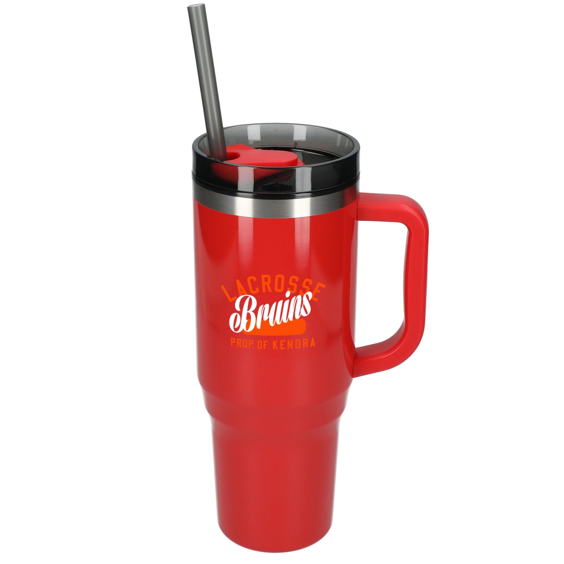 Front View of Red Thor 40oz Straw Tumbler