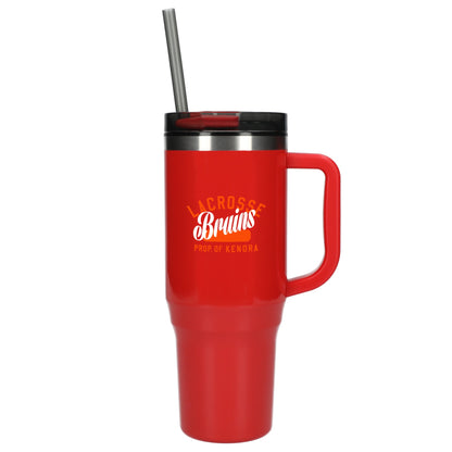 Front View of Red Thor 40oz Straw Tumbler