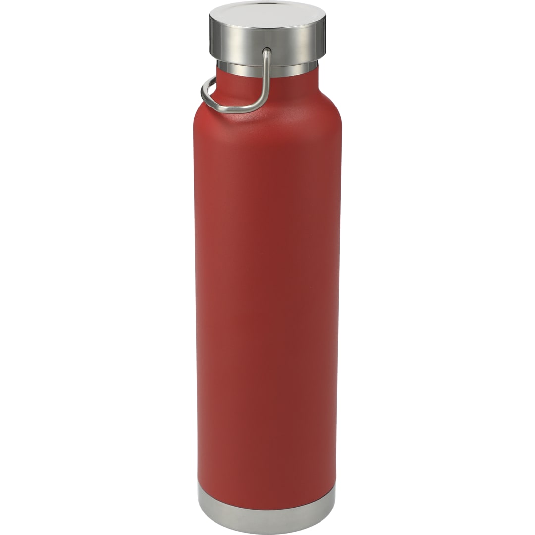 Front View of Red Thor Copper Vacuum Insulated Bottle 22oz plain