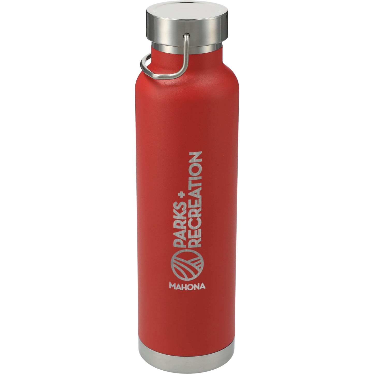 Front View of Red Thor Copper Vacuum Insulated Bottle 22oz
