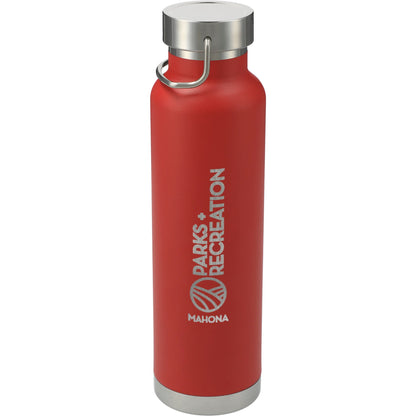 Front View of Red Thor Copper Vacuum Insulated Bottle 22oz