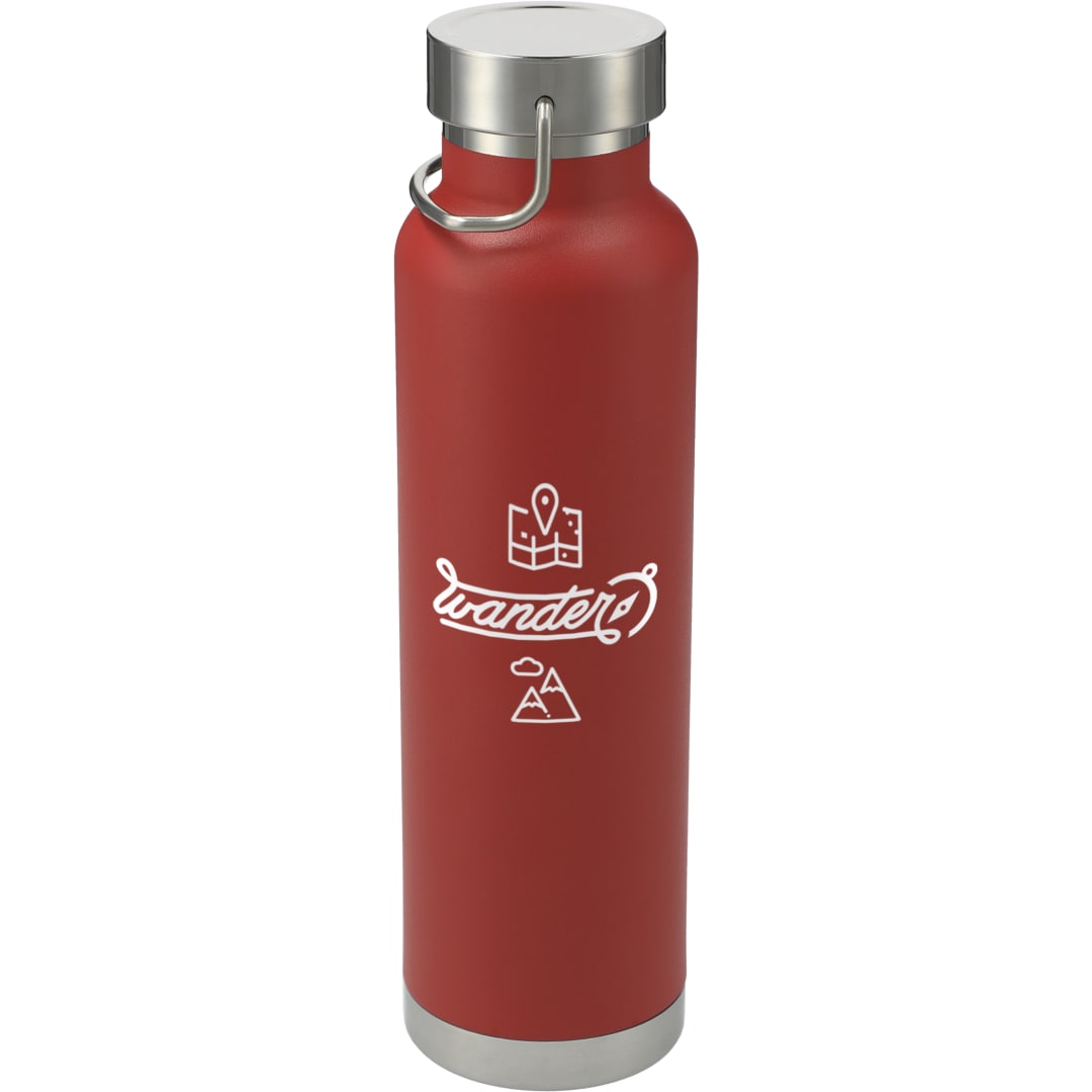 Front View of Red Thor Copper Vacuum Insulated Bottle 22oz