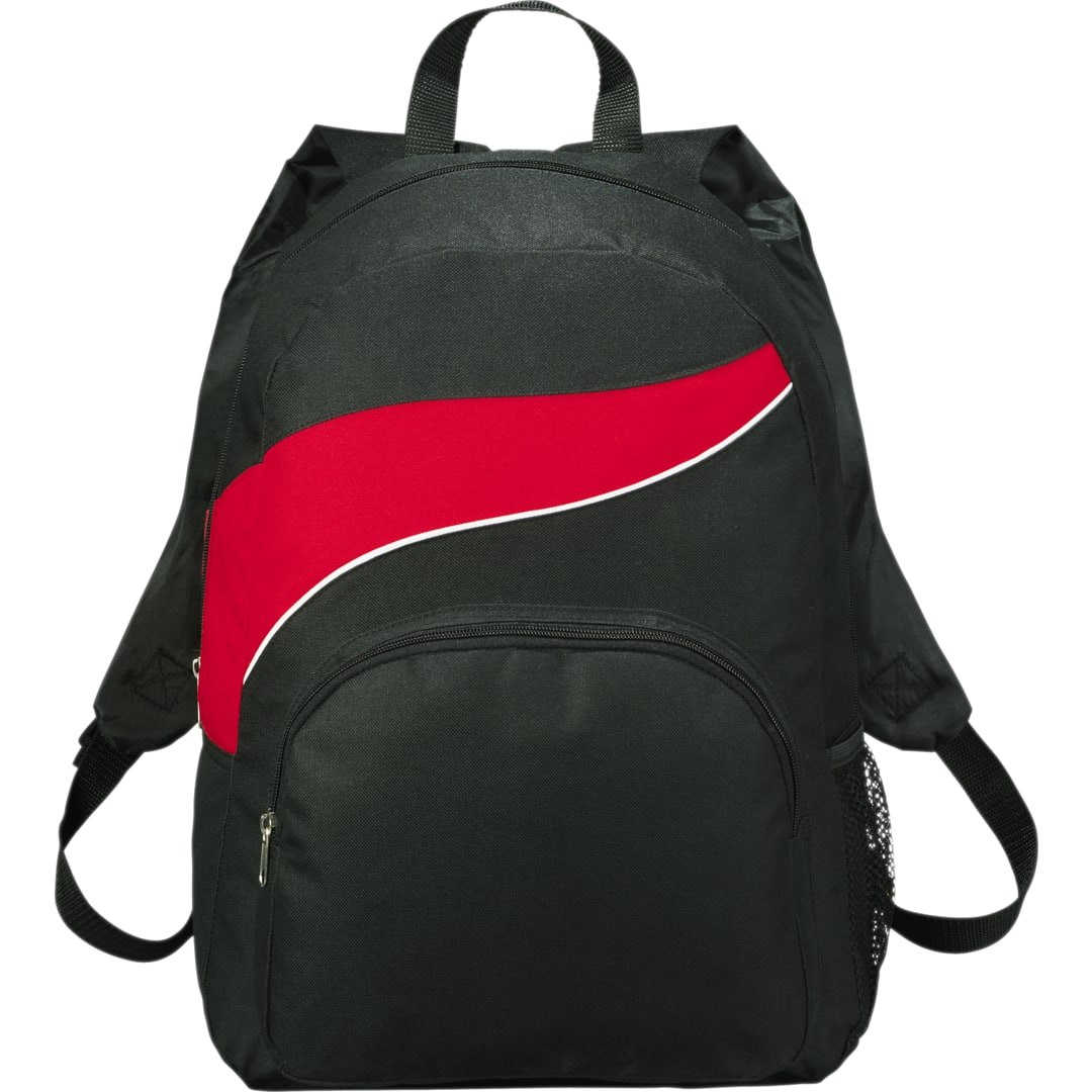 Front View of Red Tornado Deluxe Backpack plain