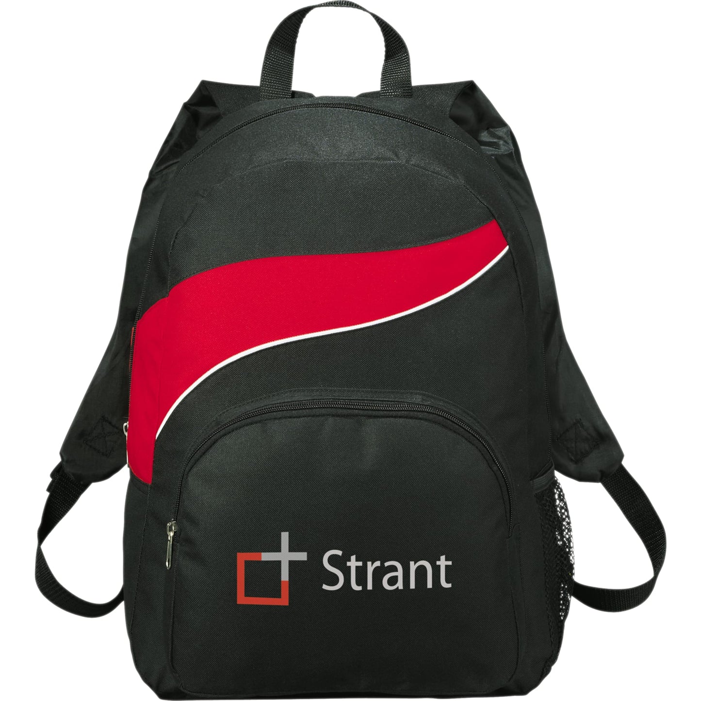 Front View of Red Tornado Deluxe Backpack