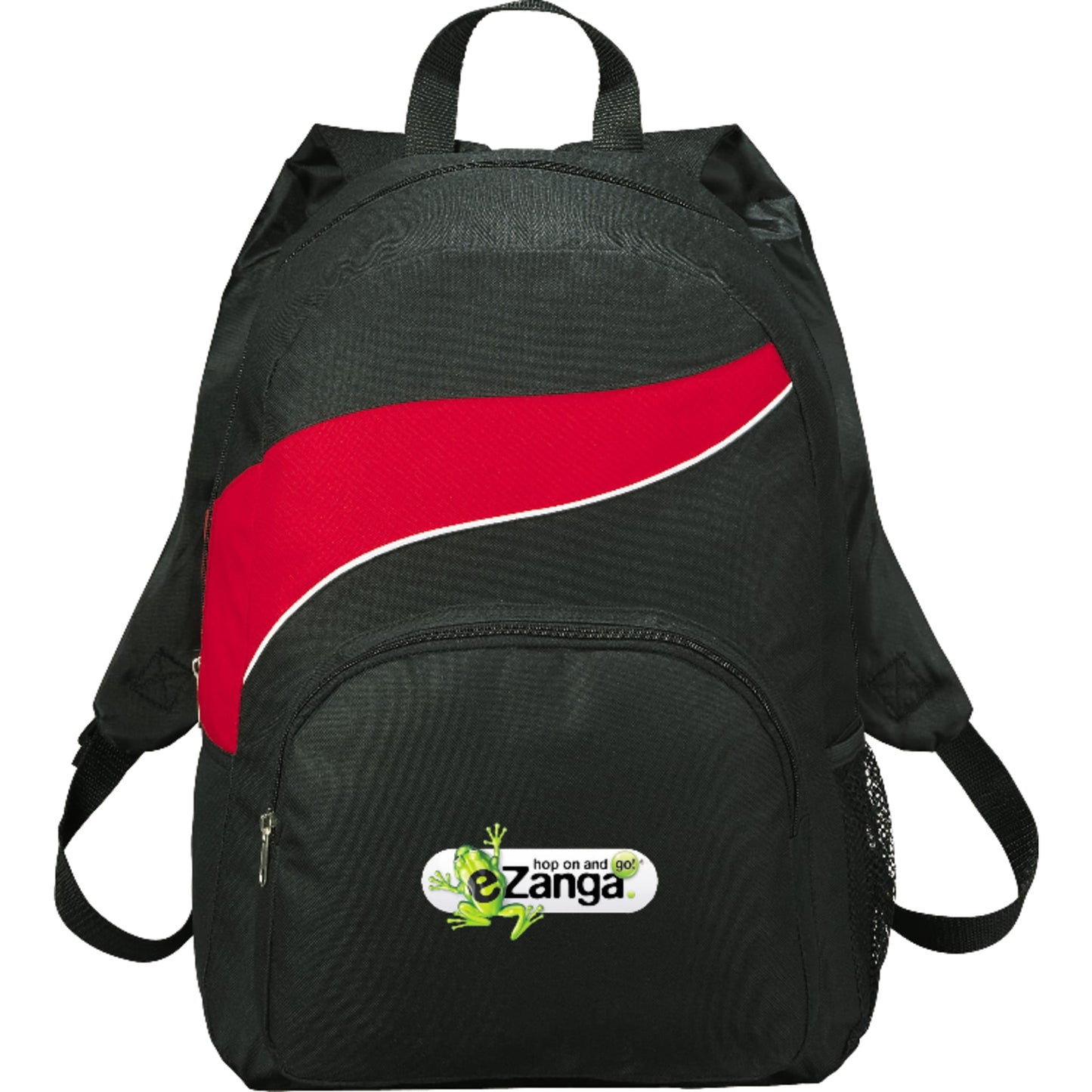 Front View of Red Tornado Deluxe Backpack