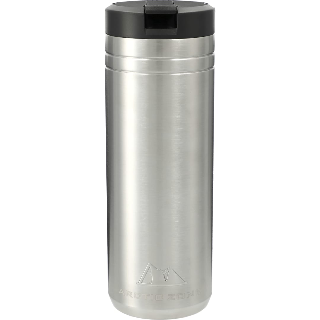 Front View of Silver Arctic Zone® Titan Thermal HP® Tumbler 24oz plain