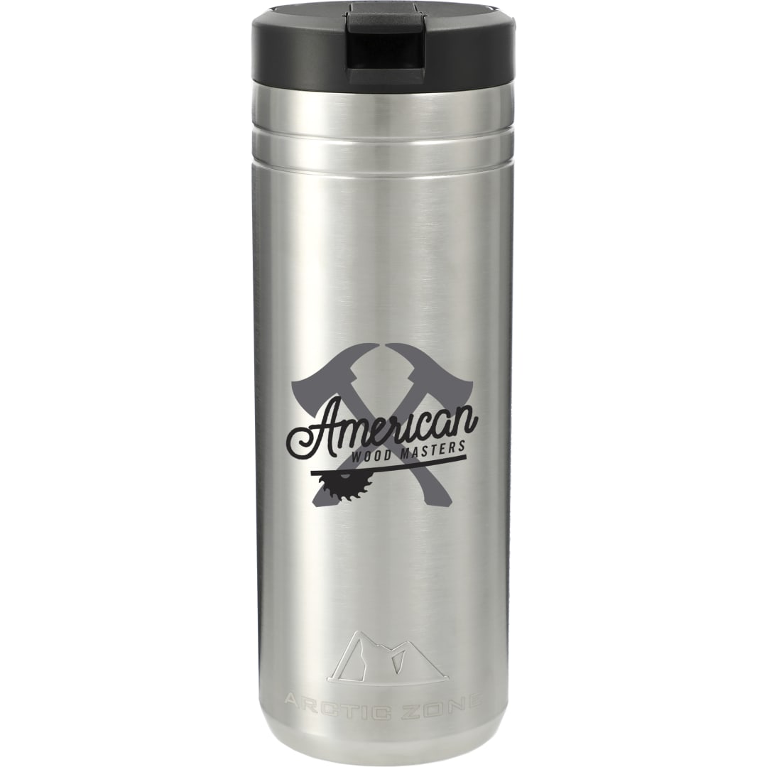 Front View of Silver Arctic Zone® Titan Thermal HP® Tumbler 24oz