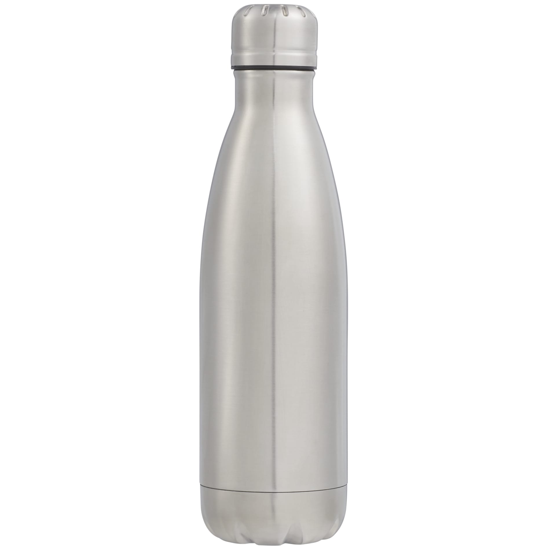Front View of Silver Copper Vacuum Insulated Bottle 17oz plain