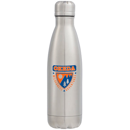 Front View of Silver Copper Vacuum Insulated Bottle 17oz