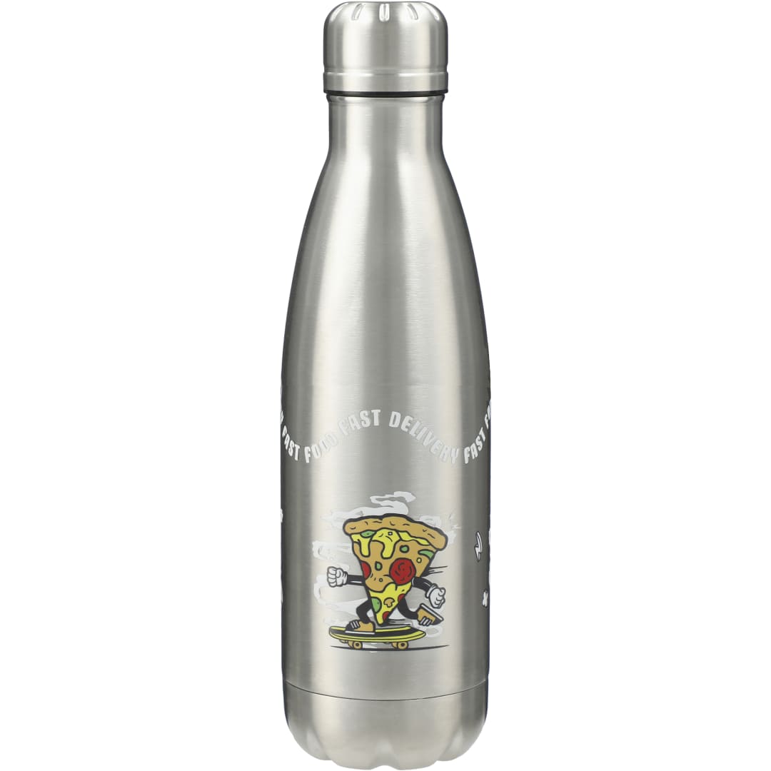 Front View of Silver Copper Vacuum Insulated Bottle 17oz