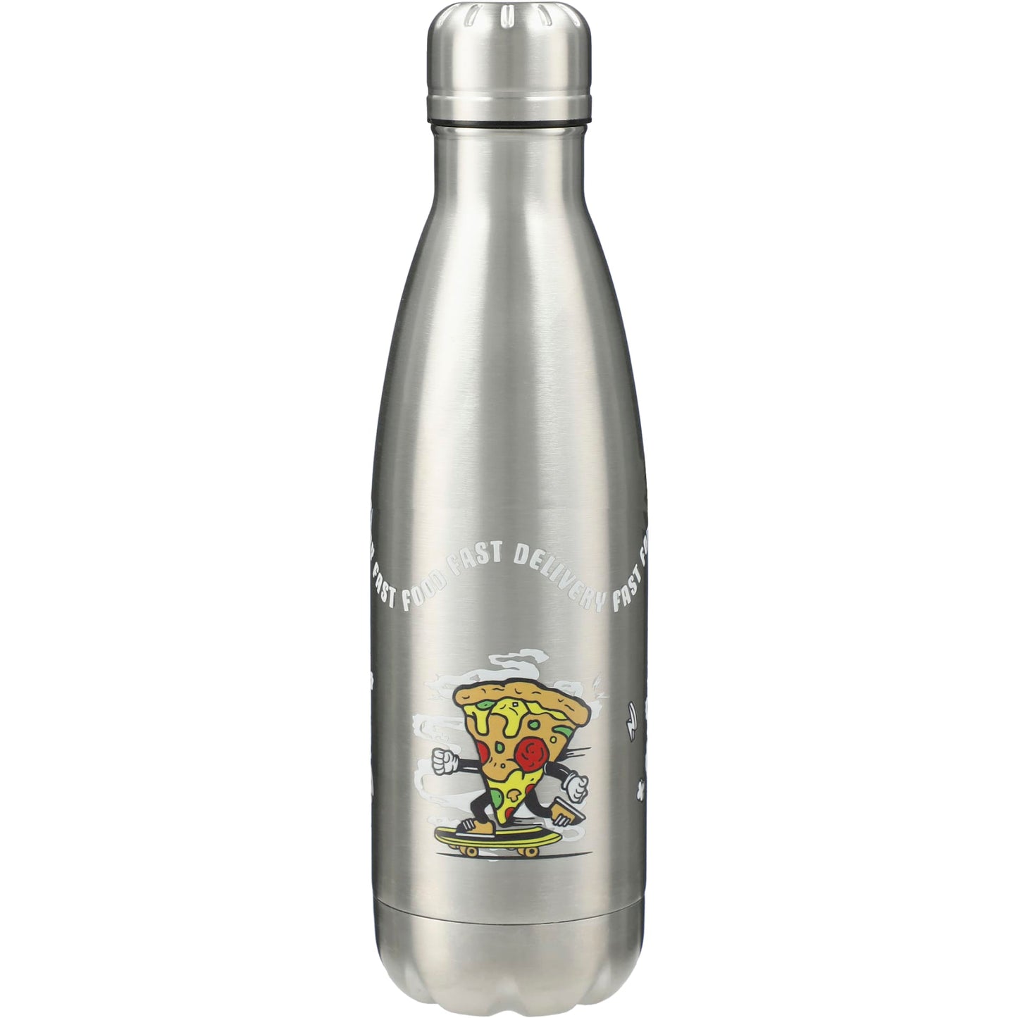 Front View of Silver Copper Vacuum Insulated Bottle 17oz