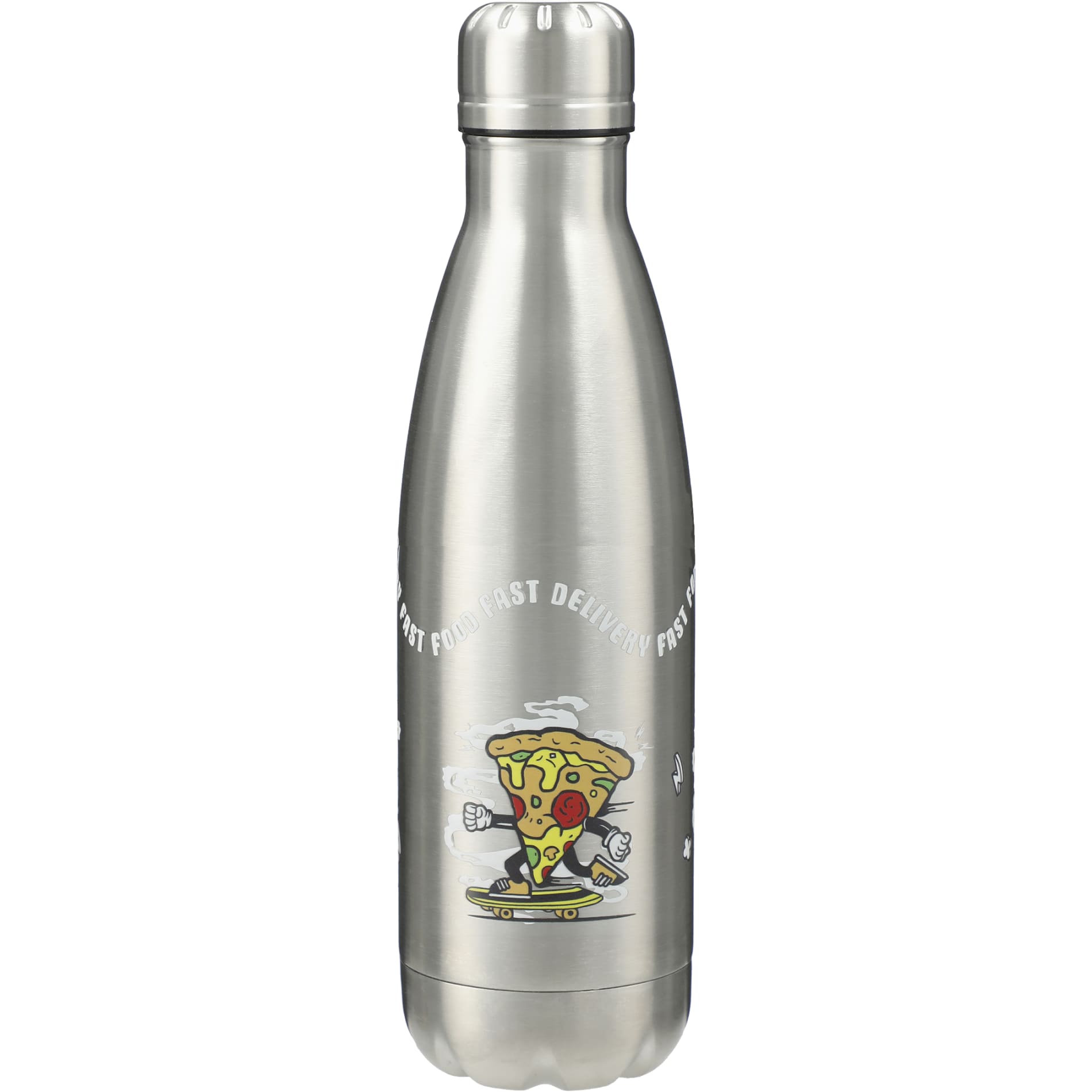 Front View of Silver Copper Vacuum Insulated Bottle 17oz