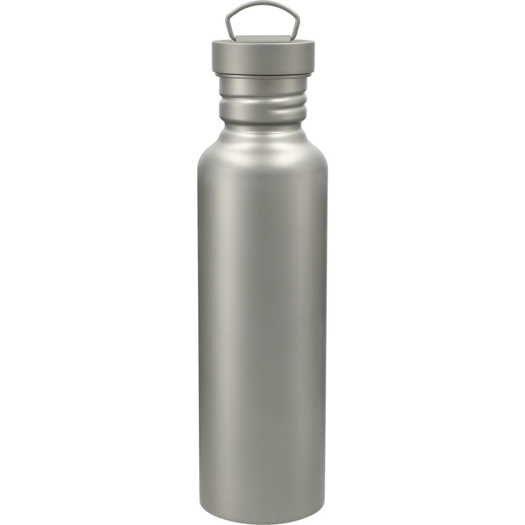 Front View of Silver Griffen Titanium Sport Bottle 25oz plain