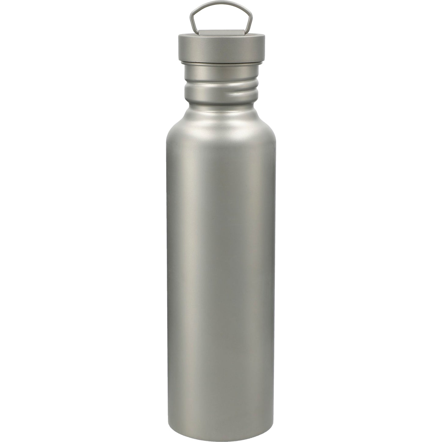Front View of Silver Griffen Titanium Sport Bottle 25oz plain