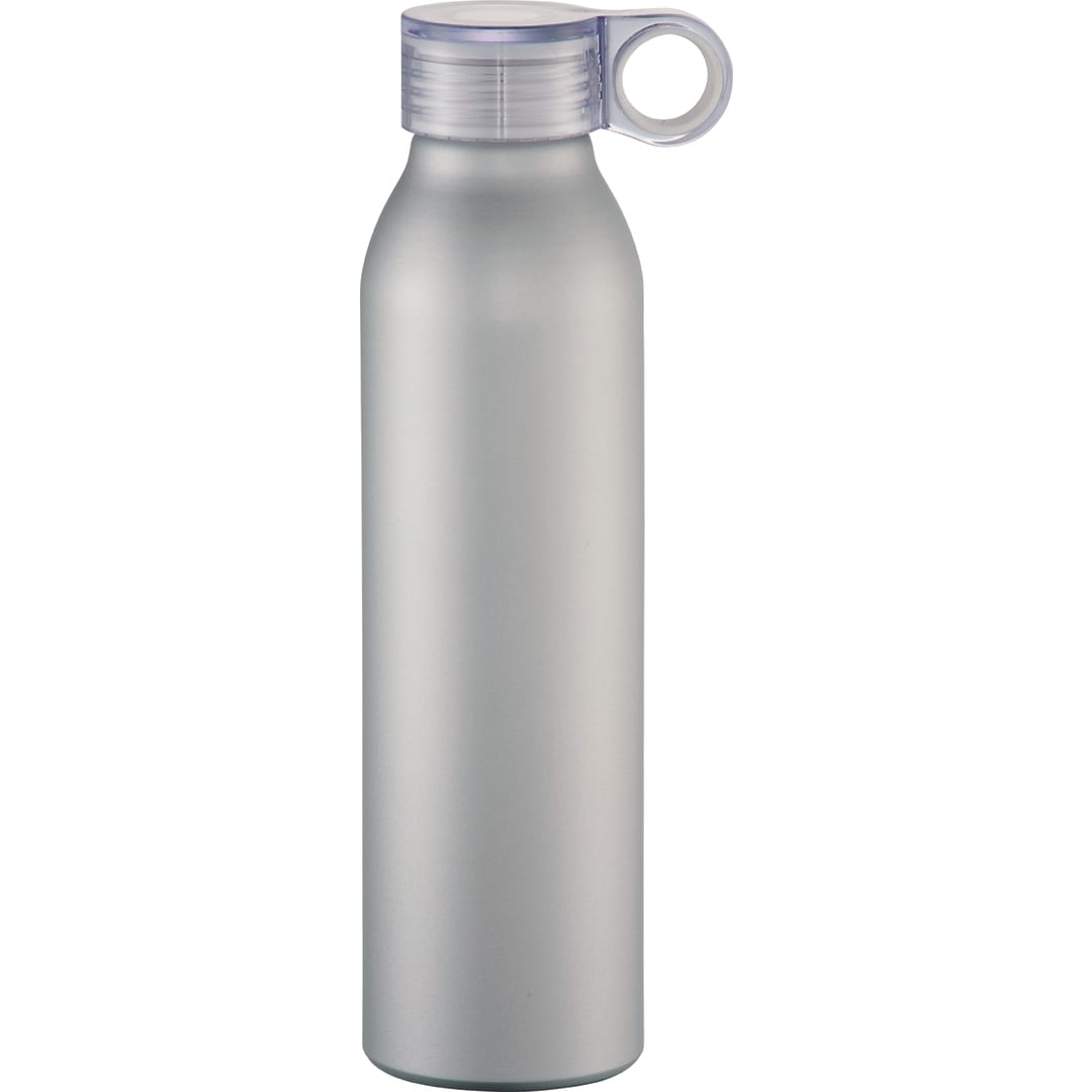 Front View of Silver Grom 22oz Aluminum Sports Bottle plain