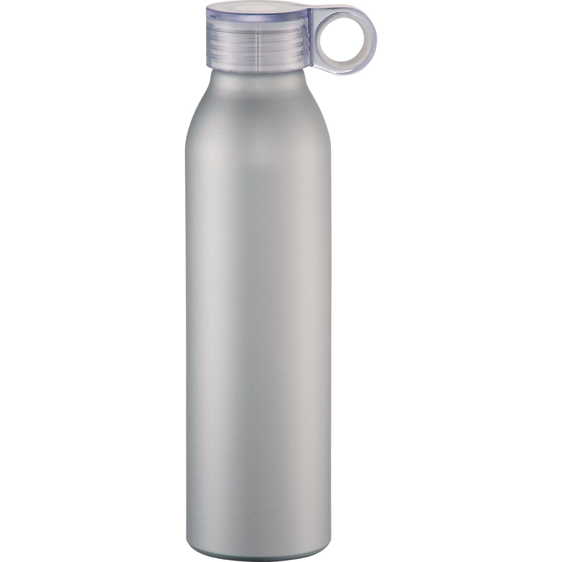 Front View of Silver Grom 22oz Aluminum Sports Bottle plain