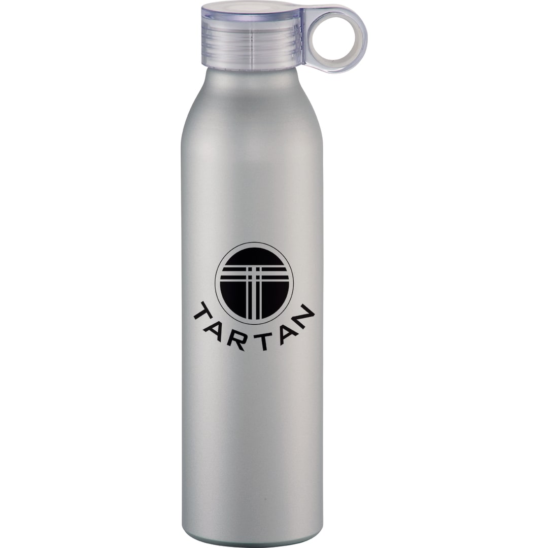 Front View of Silver Grom 22oz Aluminum Sports Bottle