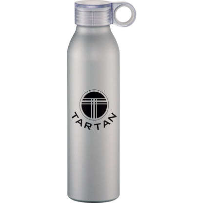 Front View of Silver Grom 22oz Aluminum Sports Bottle