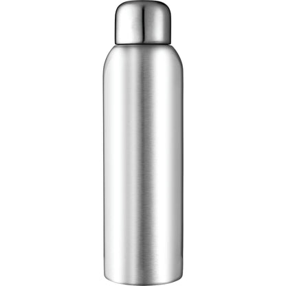 Front View of Silver Guzzle 28oz Stainless Sports Bottle plain